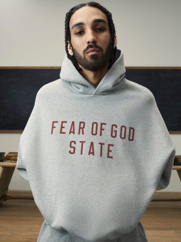 Fleece Hoodie Dark Heather - Image 4